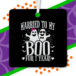 October Wedding Anniversary Funny 1st Anniversary Metal Tree Decoration