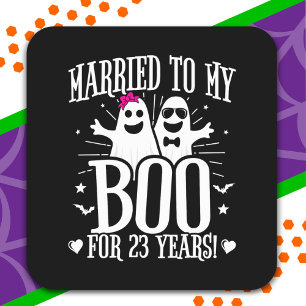 October Wedding Anniversary Funny 23rd Anniversary Square Sticker