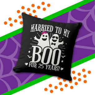 October Wedding Anniversary Funny 25th Anniversary Cushion