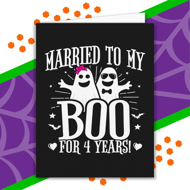 October Wedding Anniversary Funny 4th Anniversary Card (Creator Uploaded)