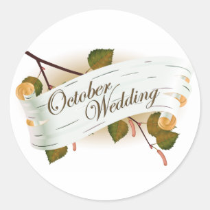 October Wedding Seal : leaves of the season :