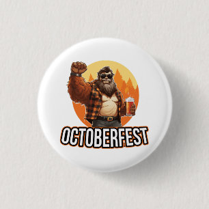 Octoberfest Bigfoot  3 Cm Round Badge