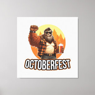 Octoberfest Bigfoot Canvas Print