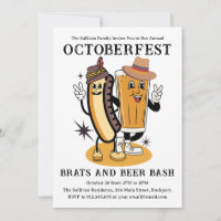 Octoberfest Brats and Beer Fall Party Retro