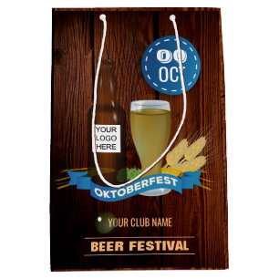 Octoberfest Club/Pub/Company add logo Medium Gift Bag