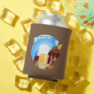 Octoberfest Dachshund Can Cooler
