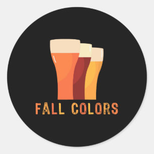 Octoberfest Fall Colours Funny Beer Drinking Vinta Classic Round Sticker