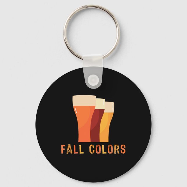 Octoberfest Fall Colours Funny Beer Drinking Vinta Key Ring (Front)