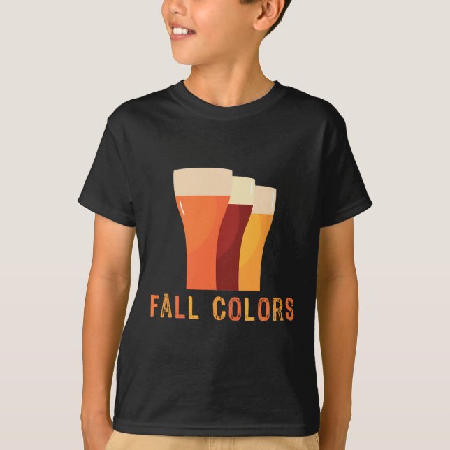 Octoberfest Fall Colours Funny Beer Drinking Vinta T-Shirt (Front)