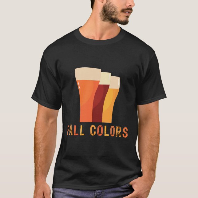 Octoberfest Fall Colours Funny Beer Drinking Vinta T-Shirt (Front)