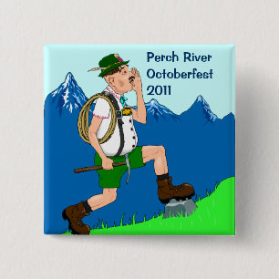 Octoberfest Festival Pins Yodeling in Lederhosen