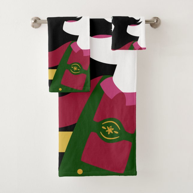 Octoberfest / German Drinker custom name towel set (Insitu)