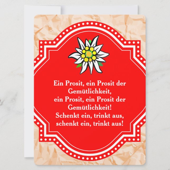 Octoberfest invitation (Front)