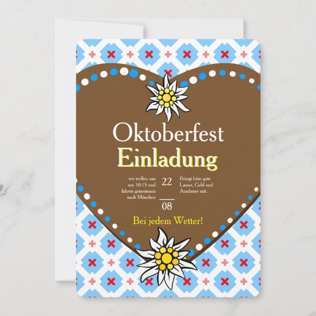 Octoberfest invitation (Back)