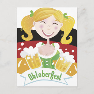 Octoberfest Mädchen Postcard