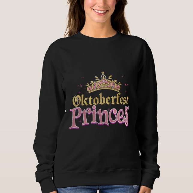 Octoberfest Princess Leopard Rainbow October Cute  Sweatshirt (Front)