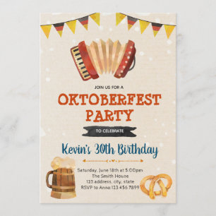 Octoberfest theme party invitation