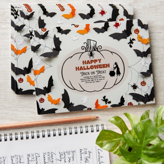 "October's Eerie Embrace: Halloween Unleashed" Envelope (Stacked)