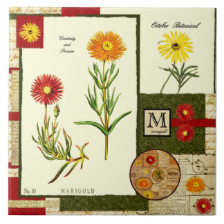 October's Flower Ceramic Tile