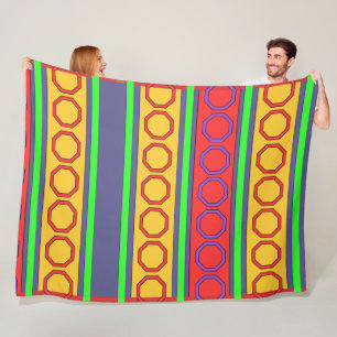 Octogon Repeat  Fleece Blanket