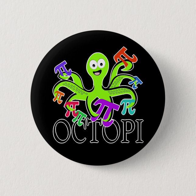 octopi 6 cm round badge (Front)