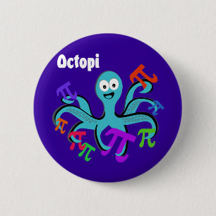 Octopi 6 Cm Round Badge