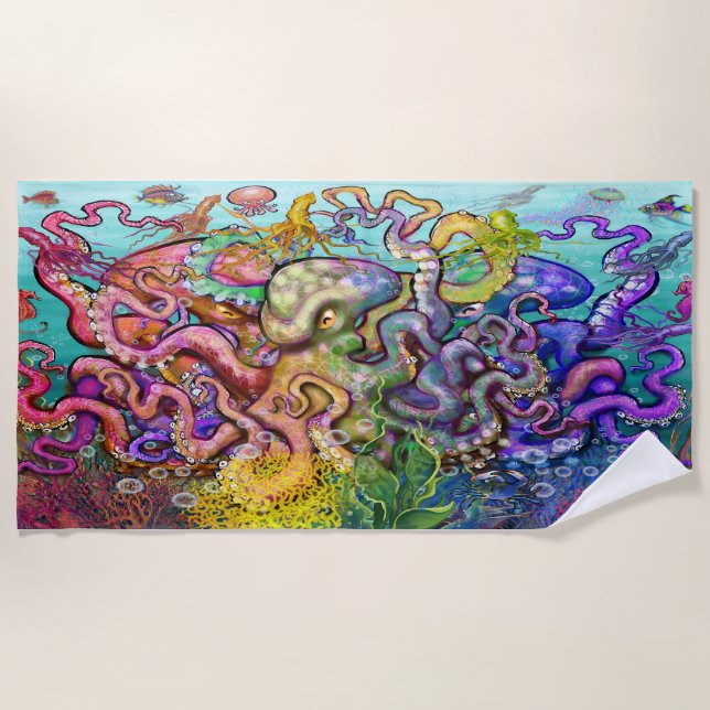 Octopi Beach Towel (Front)