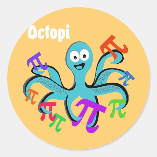 Octopi Classic Round Sticker (Front)