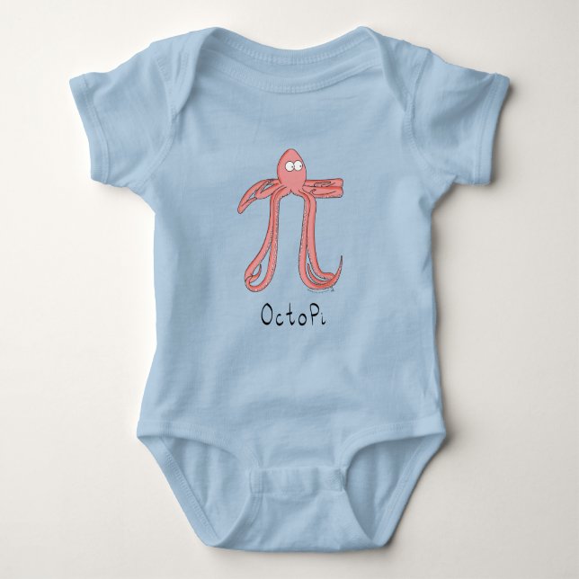 Octopi Cute Math Pi Day Kid's Baby Bodysuit (Front)