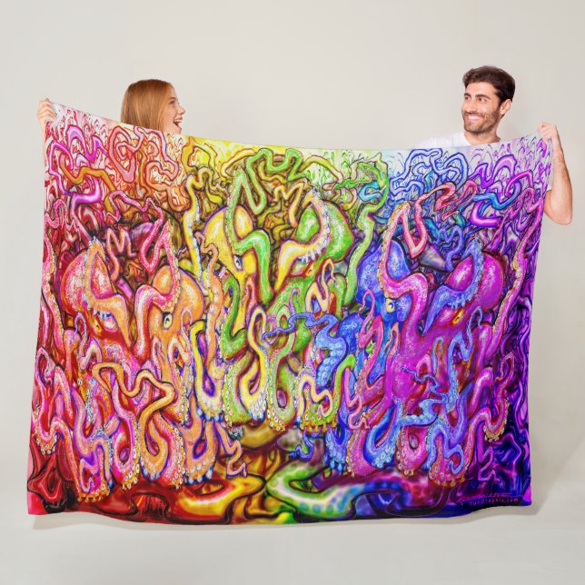 Octopi Fleece Blanket (In Situ)