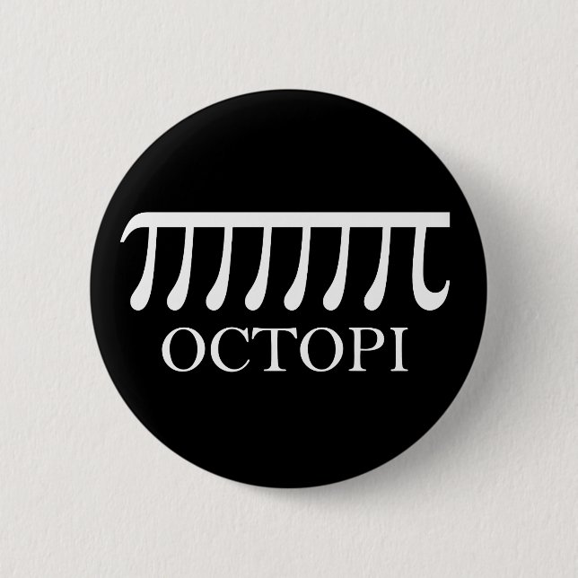 Octopi - Funny Pi Octopus Math 6 Cm Round Badge (Front)