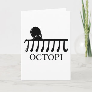 Octopi - Funny Pi Octopus Math Card