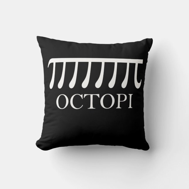 Octopi - Funny Pi Octopus Math Cushion (Front)