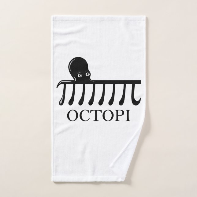 Octopi - Funny Pi Octopus Math Hand Towel (Hand Towel)