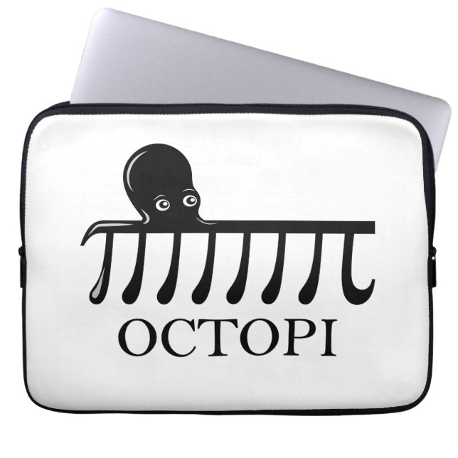 Octopi - Funny Pi Octopus Math Laptop Sleeve (Front)