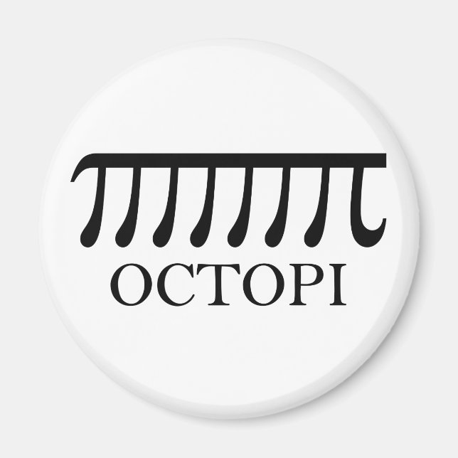 Octopi - Funny Pi Octopus Math Magnet (Front)