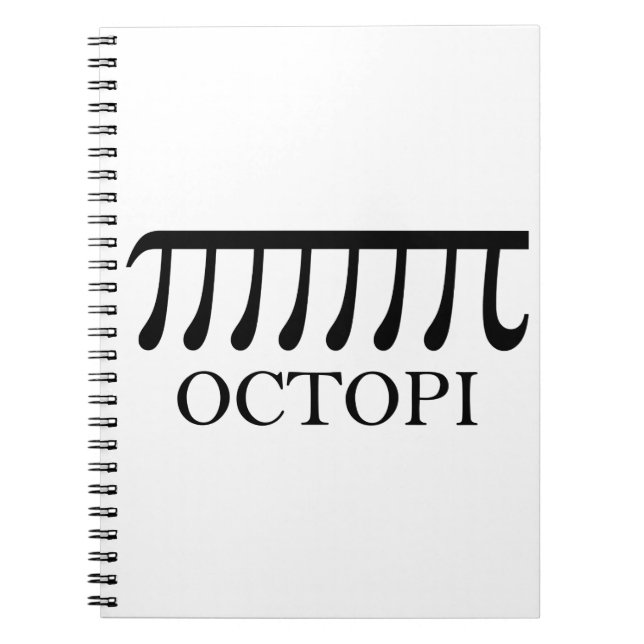 Octopi - Funny Pi Octopus Math Notebook (Front)