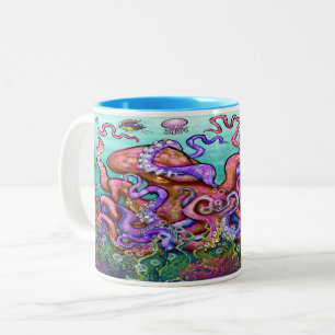 Octopi Two-Tone Coffee Mug