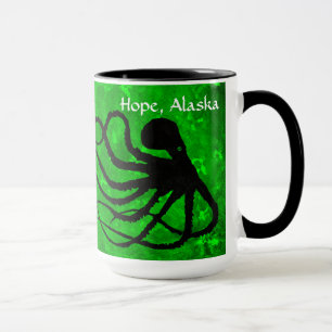 Octopodes On Green, Hope - 15 oz. Combo Mug