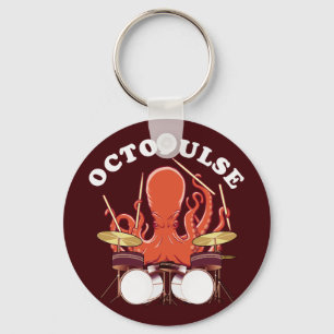Octopulse   Octopus Drummer Key Ring