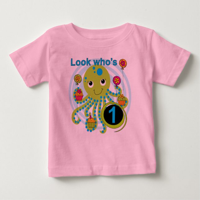 Octopus 1st Birthday T-shirts and Gifts (Front)