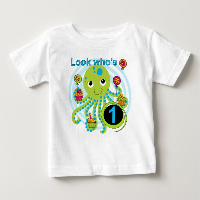 Octopus 1st Birthday T-shirts and Gifts (Front)