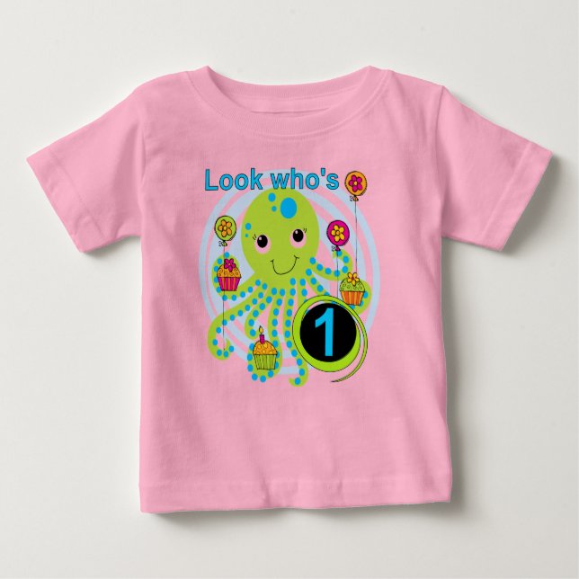 Octopus 1st Birthday T-shirts and Gifts (Front)