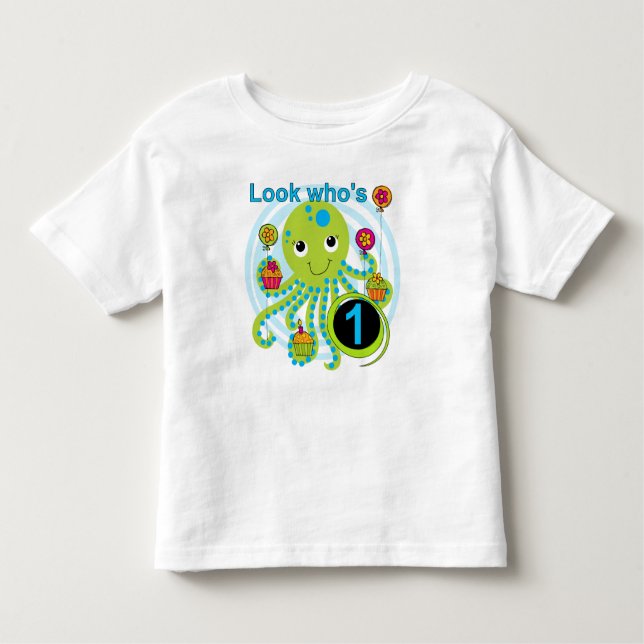 Octopus 1st Birthday T-shirts and Gifts (Front)