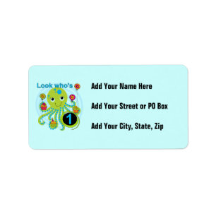 Octopus 1st Birthday T-shirts and Gifts Label