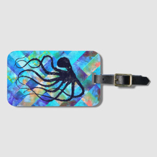 Octopus 2 Luggage Tag With Business Card Slot