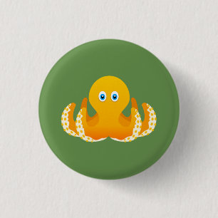 Octopus 3 Cm Round Badge