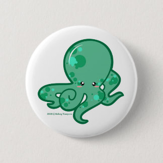 Octopus 6 Cm Round Badge