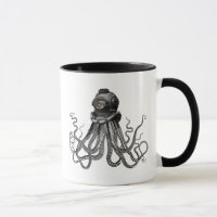 Octopus and Diving Helmet