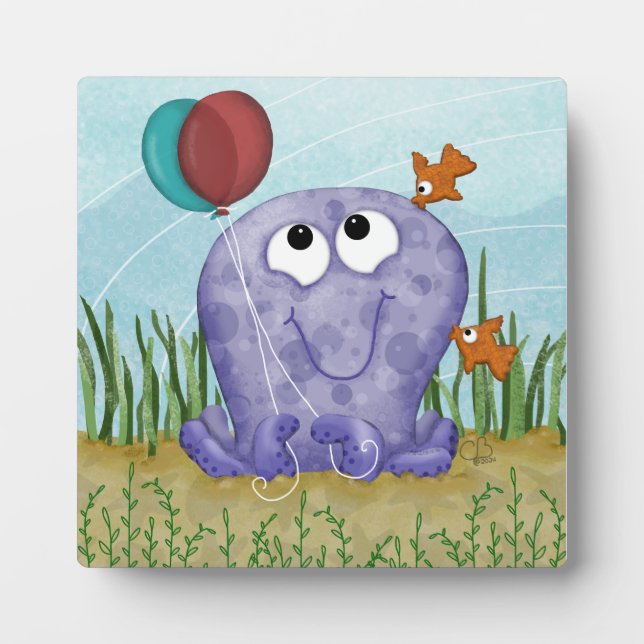 Octopus and Fishy Kisses Plaque (Front)